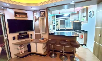 À venda | 65 m², semi mobiliado, 3 quartos, sacada com churrasqueira e 1 vaga de garagem - palhoça/sc.