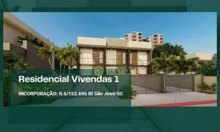 Novo loteamento vivendas,  2 suítes, 3 banheiros e 2 vagas - à venda no bairro areias/são josé