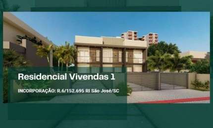 Novo loteamento Vivendas,  2 suítes, 3 banheiros e 2 vagas - À venda no bairro Areias/São José