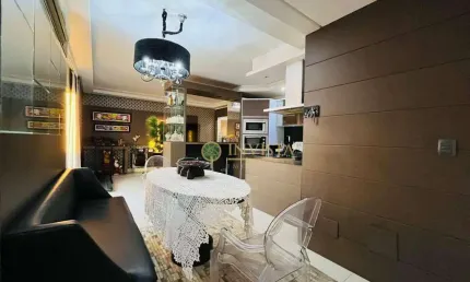 Andar alto, sacada com churrasqueira, 3 quartos e 2 vagas no itacorubi próximo a udesc - à venda em florianópolis.