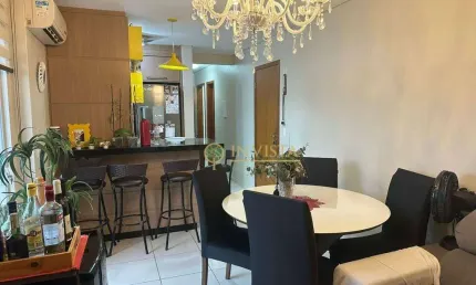 À venda | 85 m², sacada com churrasqueira, 3 quartos, semi mobiliado e 1 vaga de garagem - palhoça/sc.