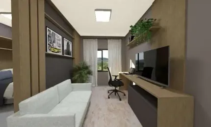 À venda | 30 m², Mobiliado e 1 vaga de garagem - Carvoeira, em Florianópolis.