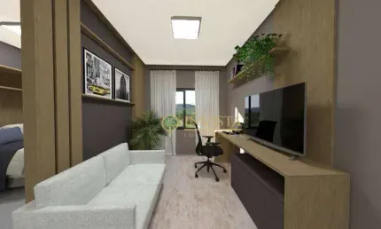 À venda | 30 m², Mobiliado e 1 vaga de garagem - Carvoeira, em Florianópolis.