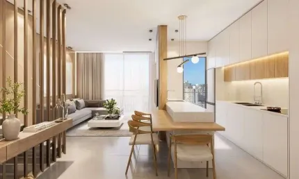 À venda no bairro Balneário do Estreito! 3 quartos, mezanino e 1 vaga de garagem.