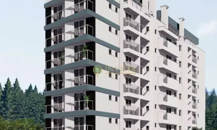 À venda, próximo a ufsc! novo, 2 quartos, sacada com churrasqueira e 1 vaga de garagem.