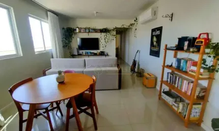À venda | 110 m², sacada com churrasqueira, vista mar, 2 quartos e 1 vaga - barreiros, em são josé.