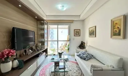 À venda | 76 m², sacada com churrasqueira, vista mar, 2 quartos e 2 vagas - centro, florianópolis.