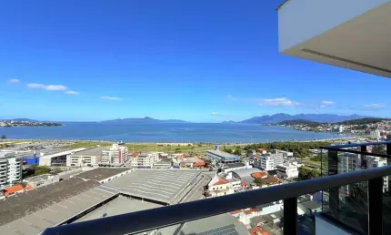 À venda | 77 m², sacada com churrasqueira, vista mar panorâmica, 2 quartos e 2 vagas - kobrasol, são josé/sc.