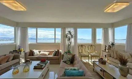 À venda | duplex, 377 m², terraço privativo, vista mar, 3 quartos e 3 vagas - próximo ao colégio catarinense, centro de florianópolis.