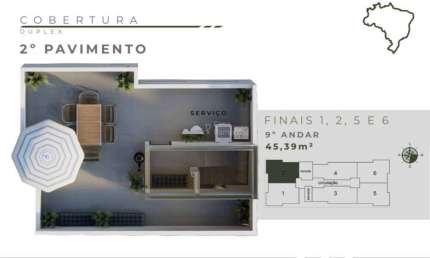 Cobertura com 2 quartos à venda no Jardim Leblon, Belo Horizonte  por R$ 405.000