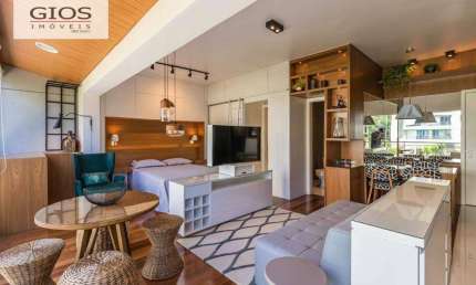 Apartamento Studio à venda no Tamboré - 50m - Mobiliado e decorado