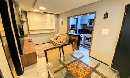 Apartamento de 01 dormitório mobiliado e decorado sem box de garagem