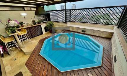 Cobertura luxuosa à venda em Santos-SP, Embaré: 3 quartos, 2 suítes, 2 salas, 3 banheiros, 2 vagas, 154m²