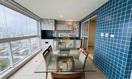 Apartamento à venda em Santos-SP, bairro Aparecida: 3 quartos, 3 suítes, 1 sala, 5 banheiros, 3 vagas, 161 m². Venha conferir!