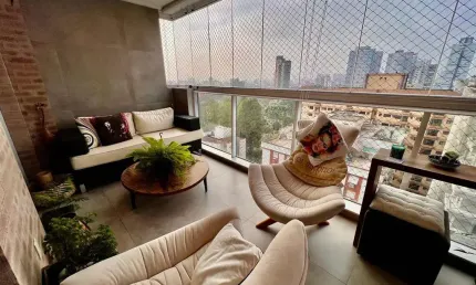 APARTAMENTO À VENDA EM SANTOS-SP, NO EMBARÉ: 4 QUARTOS, 3 SUÍTES, VISTA MAR E LAZER COMPLETO!