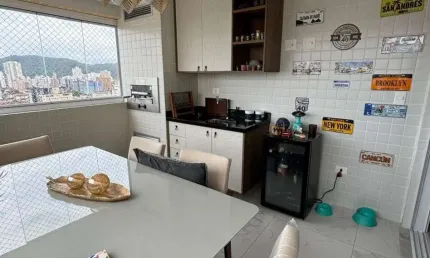 Apartamento à venda 3 quartos no Bairro Boqueirão - Santos/SP: 1 suíte, 1 sala, 3 banheiros, 2 vagas de garagem. Venha Conferir!