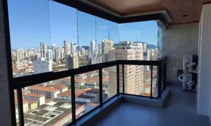 Apartamento Alto Padrão com Vista Panorâmica no Boqueirão - Lazer completo - Santos-SP