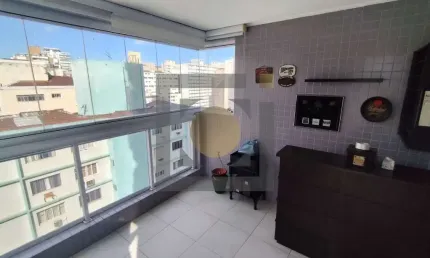 Apartamento à venda em santos-sp, bairro pompéia: 3 quartos, 1 suíte, sala ampla, varanda gourmet com churrasqueira, 1 vaga, 115m². agende sua visita!