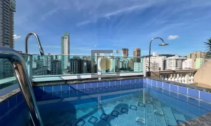 Cobertura de luxo 2 quartos, 1 suíte, 2 salas, 1 vaga e 223m² na Aparecida, Santos-SP. Venha conhecer!