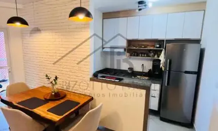 Apartamento para locação  em Indaiatuba-SP, Residencial Plaza Bella Vista 2 quartos, 1 suíte, 2 salas, 2 banheiros, 2 vagas, 60m².