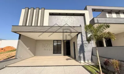 Casa a venda no Residencial Park Gran Reserve, Indaiatuba-SP, 3 suítes, 3 salas, 4 banheiros, 4 vagas - 120m²., cidade localizada a 1 hora da capital