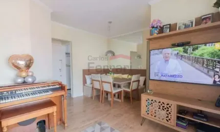 Apartamento com sacada 3 dormitórios, 01 suíte, 01 vaga