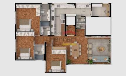 Apartamento Venda, Metrô, Paraíso, 3 dormitórios, 2 Vagas
