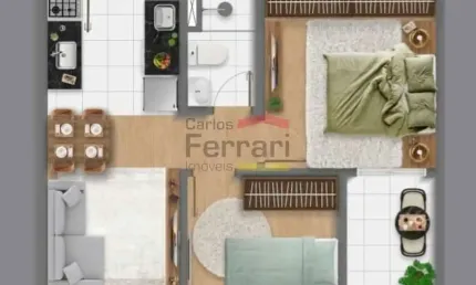 Apartamento 39m² Perdizes 2 dormitórios sacada sem vaga Salão de Festa Coworking FirePlace Playgroud