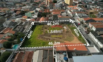 Terreno plano à venda com 1.848m² na vila mazzei - 40 metros de frente - estuda permuta