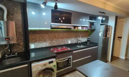 Apartamento Mobiliado no Bairro Fátima, churrasqueira no imóvel, salão de festas, elevador