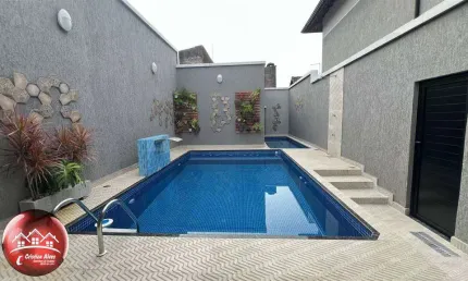 3 quadras da praia - casa nova - pronta pra morar - sobreposta alta em condomínio no balneario maracanã em praia grande.