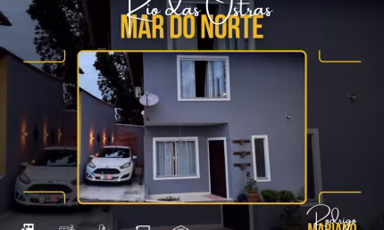Vendo ou alugo ótima casa com 2 quartos no Mar do Norte em Rio das Ostras