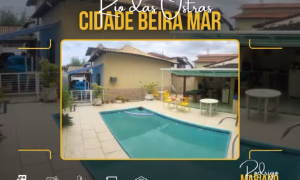 Vendo maravilhosa casa de 3 quartos e piscina na Cidade Beira Mar em Rio das Ostras