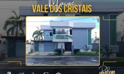 VENDO MARAVILHOSA CASA COM 3 DORMITÓRIOS NO VALE DOS CRISTAIS EM MACAÉ