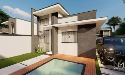 Vendo maravilhosa casa com 3 dormitórios e piscina na extensão do bosque em rio das ostras