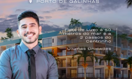 Apartamento em Porto de Galinhas | No Centrinho | 50 m do Mar | Serviços de Resort