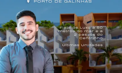 Apartamento em Porto de Galinhas | No Centrinho | 50 m do Mar | Serviços de Resort