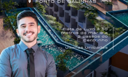 Apartamento em Porto de Galinhas | No Centrinho | 50 m do Mar | Serviços de Resort