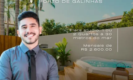 Apartamento em Porto de Galinhas | 1 e 2 Quartos |  Perto do Mar e do Centrinho | Alta Rentabilidade