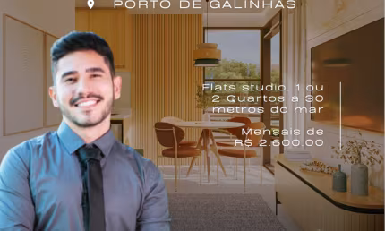 Apartamento em Porto de Galinhas | 1 e 2 Quartos |  Perto do Mar e do Centrinho | Alta Rentabilidade