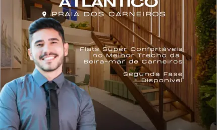 Apartamento Beira-mar na Praia dos Carneiros | Melhor Trecho | 1 Quarto | Lazer Completo