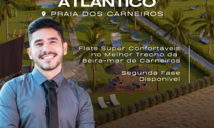 Apartamento Beira-mar na Praia dos Carneiros | Melhor Trecho | 1 Quarto | Lazer Completo