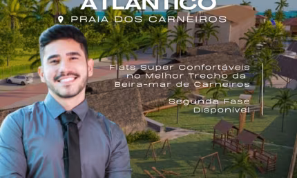 Apartamento Beira-mar na Praia dos Carneiros | Melhor Trecho | 1 Quarto | Lazer Completo