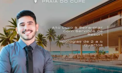 Apartamento de Luxo à Beira-mar da Praia do Cupe | 2 a 4 Quartos | Residencial Resort
