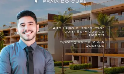 Apartamento de Luxo à Beira-mar da Praia do Cupe | 2 a 4 Quartos | Residencial Resort