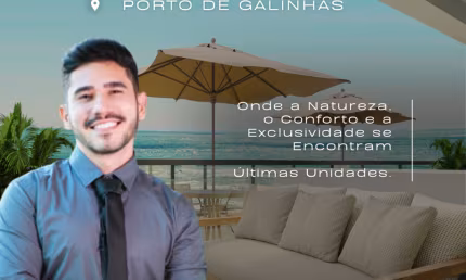 Apartamento Beira-mar em Porto de Galinhas | Alto Padrão de Acabamento | Colado no Centrinho