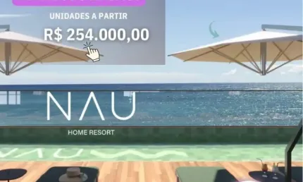 PM- Nau home resort o seu novo refúgio a 100m do mar, flats com tipologias de studio a 3 qts.