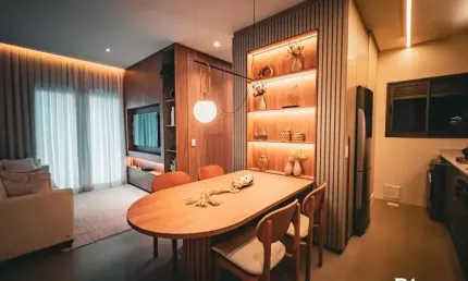Apartamento garden mobiliado e decorado com 2 dormitórios, suíte e jardim privativo