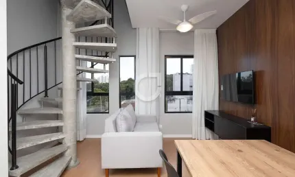 Apartamento com 1 quarto para alugar na Rua Vitória, 341, Cabral, Curitiba, 42 m2 por R$ 3.200