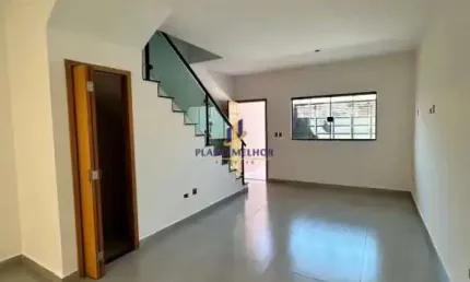 Sobrado Novo à Venda com 2 Suítes 1 Vaga de Auto com 3 Pavimentos com Área Gourmet em Salão De Festas com 117 m² de Área Construída - Opção com 3 Dormitórios com 1 Suíte e 3 vagas - CA2592